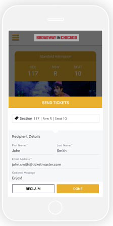 Season Ticket Holder Mobile Ticketing Sending tickets