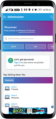 discover tickets android