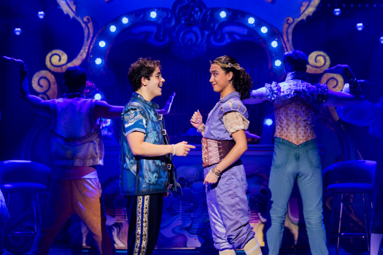 Noah Marlowe and Nico Ochoa in the North American Tour of & JULIET - Photo Credit Evan Zimmerman for MurphyMade