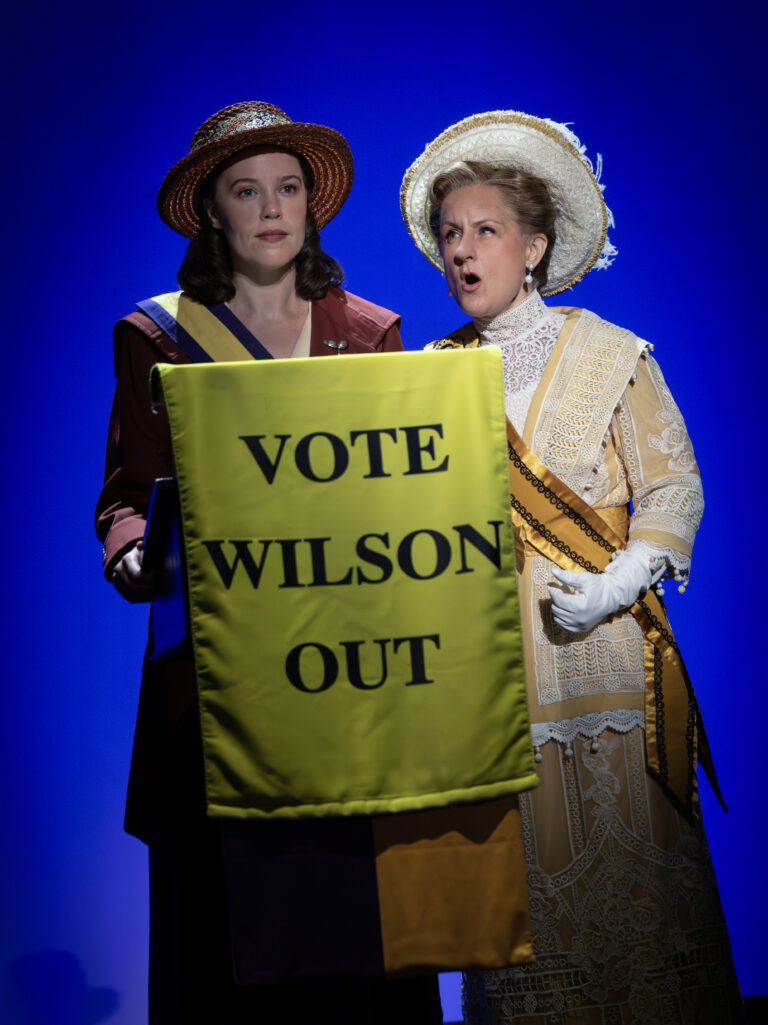 9 SUFFS Tour_Maya Keleher as Alice Paul_Marya Grandy as Carrie Chapman Catt