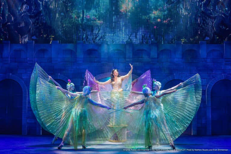 Amanda Robles and Ensemble in the North American Tour of SPAMALOT
