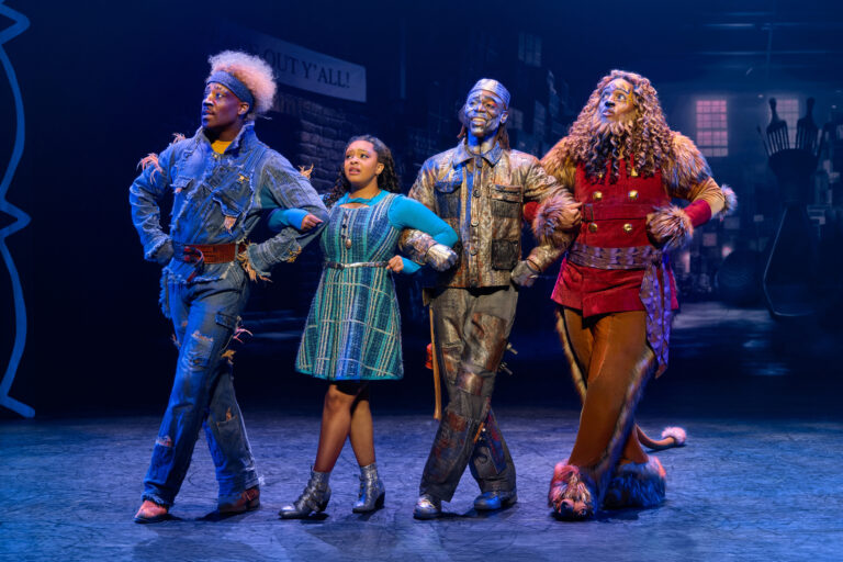 21. Eliah Ahmad Lewis, Dana Cimone as Dorothy, D. Jerome as The Tinman, and Cal Mitchell as The Lion in the North American Tour of THE WIZ. Photo by Jeremy Daniel