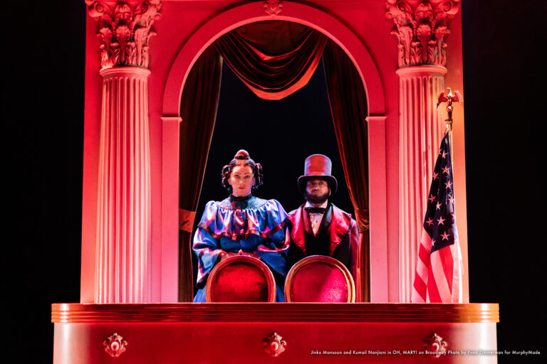 Jinkx Monsoon and Kumail Nanjiani in OH, MARY! on Broadway_photo by Evan Zimmerman for MurphyMade