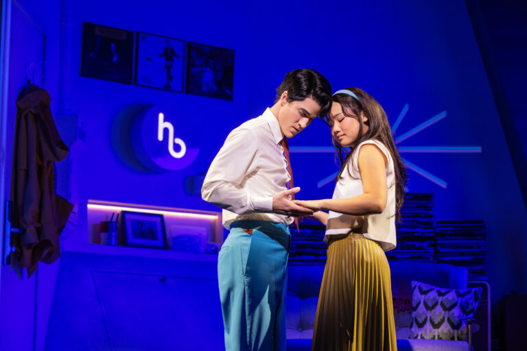 Darren Criss, Helen J Shen in the Original Broadway Production of MAYBE HAPPY ENDING. Photo by Matthew Murphy and Evan Zimmerman (1)