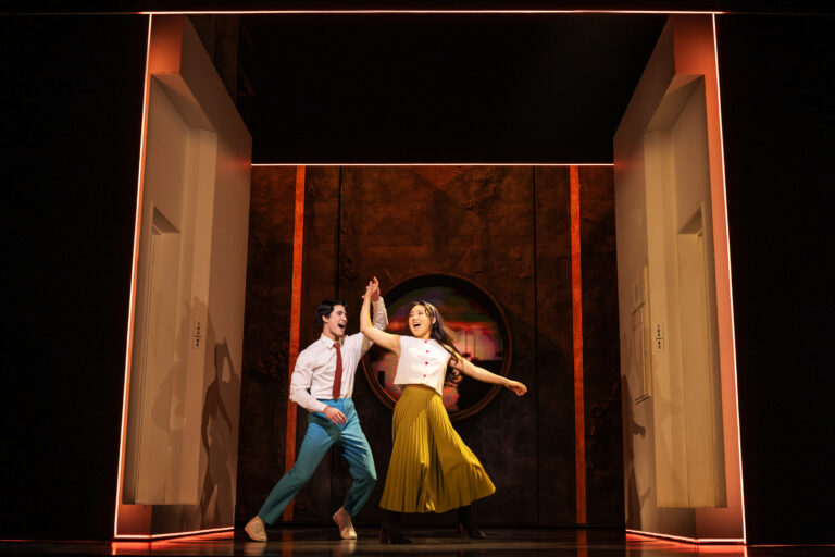 Darren Criss, Helen J Shen in the Original Broadway Production of MAYBE HAPPY ENDING. Photo by Matthew Murphy and Evan Zimmerman