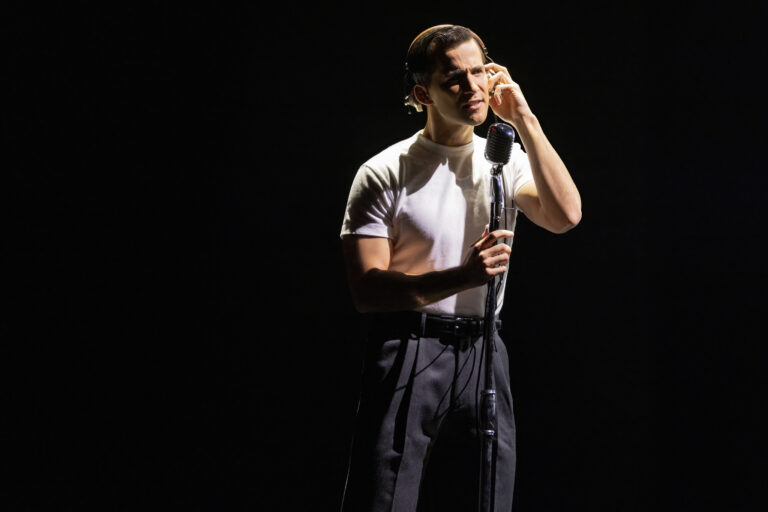 Dez Duron in the Original Broadway Production of MAYBE HAPPY ENDING. Photo by Matthew Murphy and Evan Zimmerman